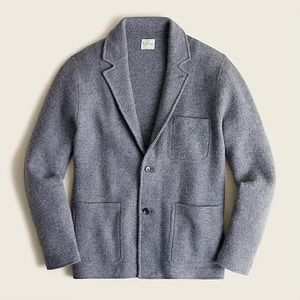 Boiled merino wool sweater-blazer